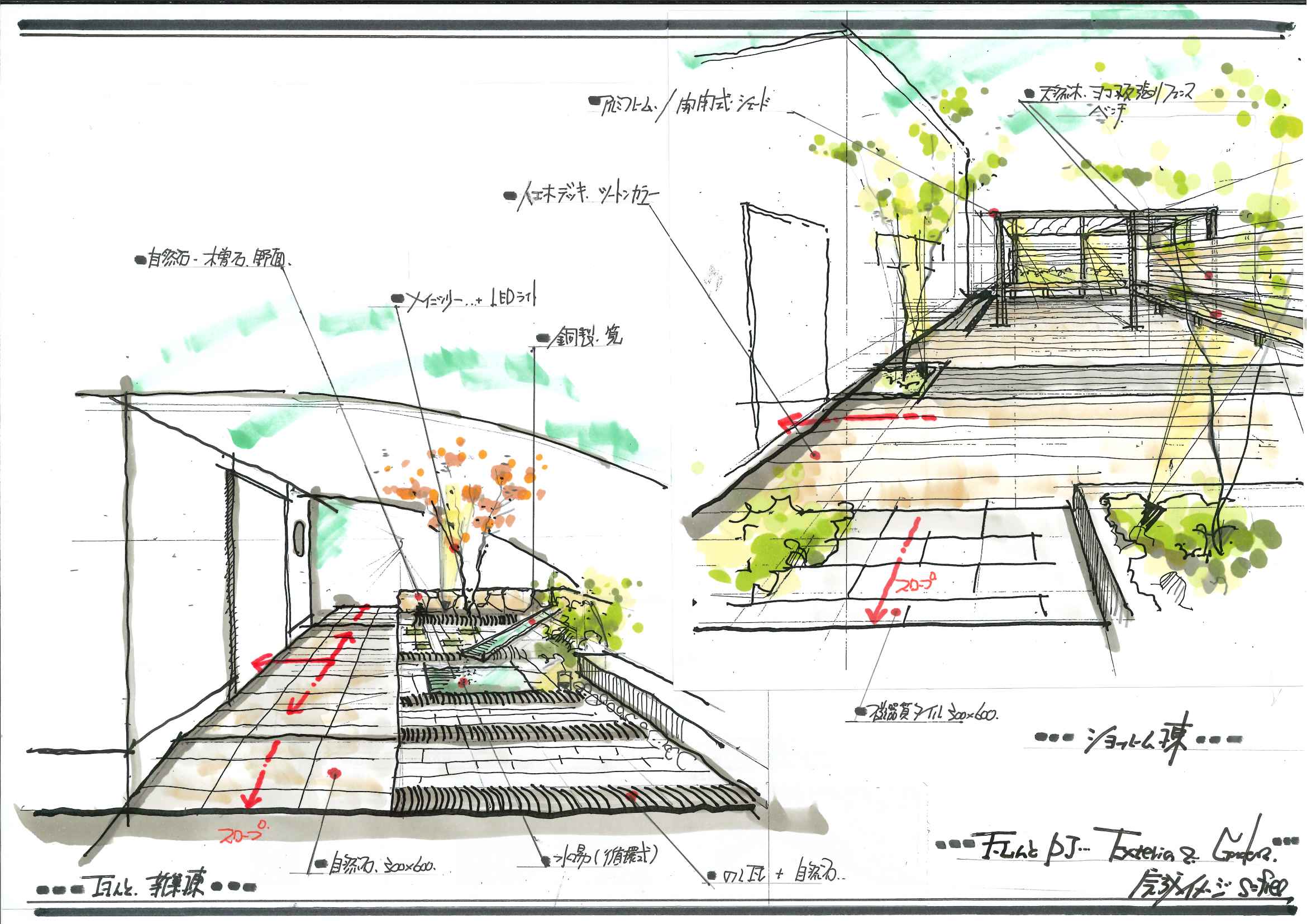 いぶしcafe 外構計画図面