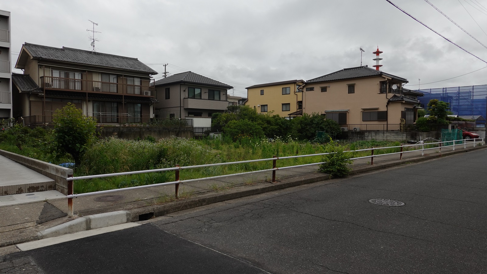 名古屋市中川区 新築外構 施工前の更地状態