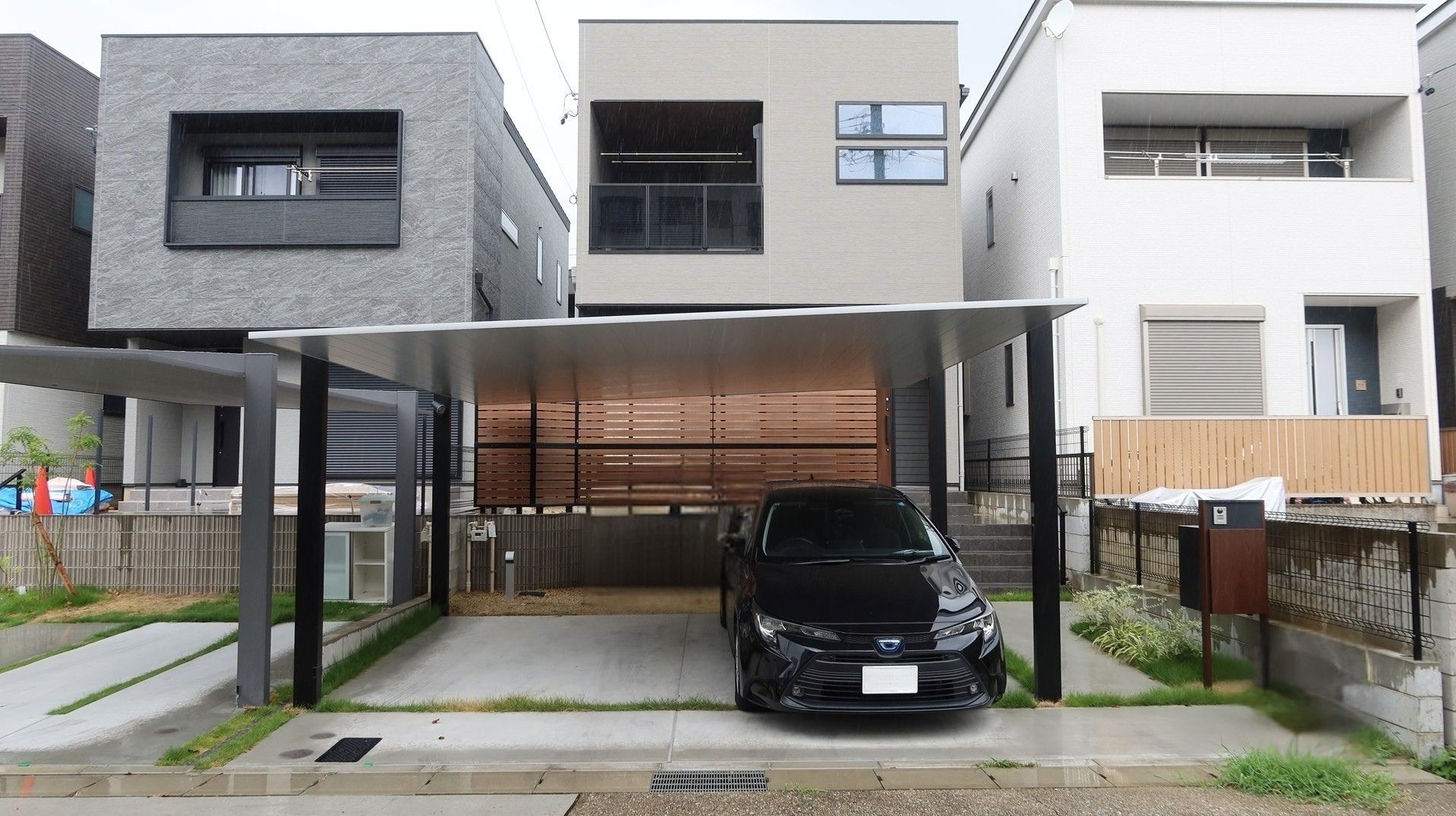 No.107｜【LIXIL カーポートSC】建売住宅の新築外構｜新築 施工事例